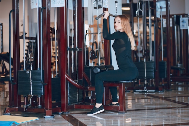 Free Photo girl in a gym