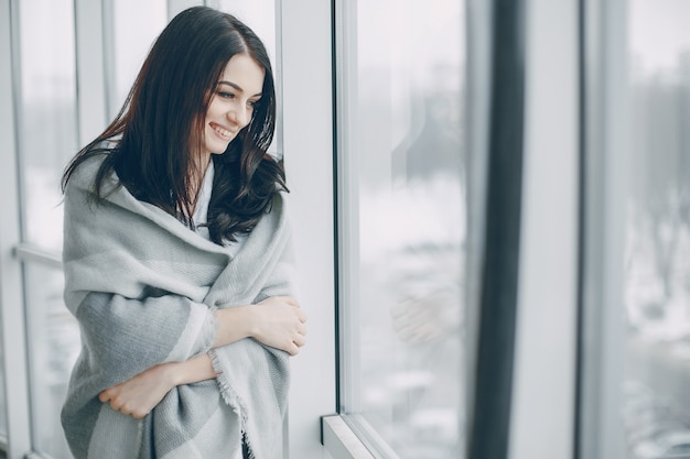 girl near window