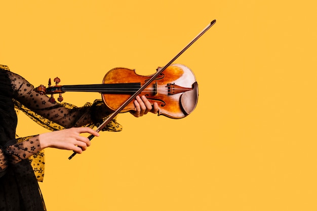 Free photo girl playing the violin