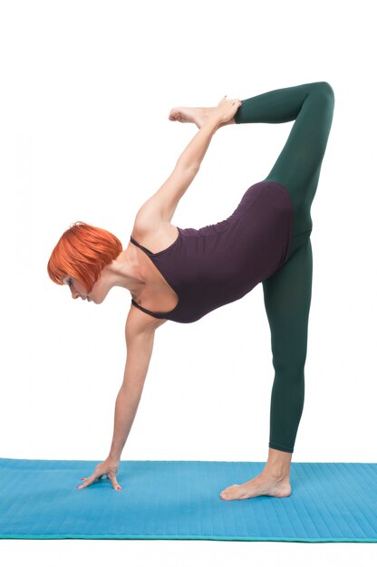 Girl practicing yoga