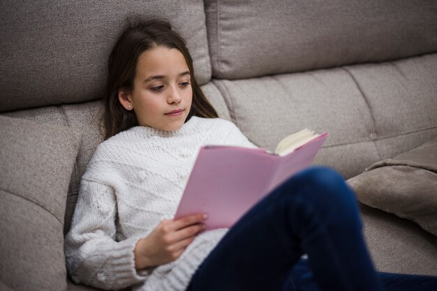 Girl reading a book