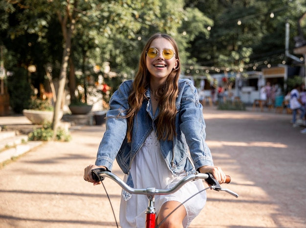 Girl riding bike