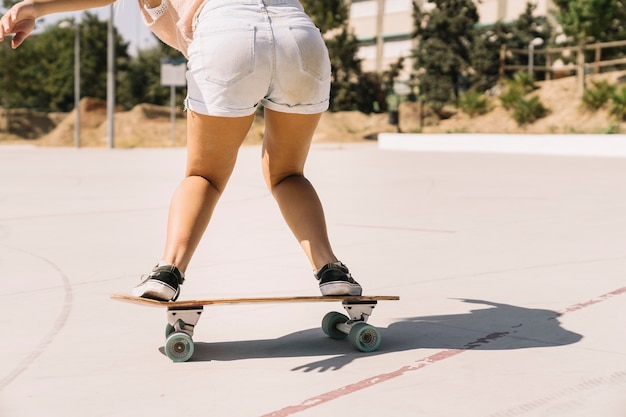 Free photo girl on skateboard