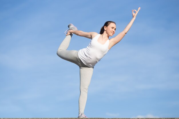 Girl standing in Lord of the Dance exercise