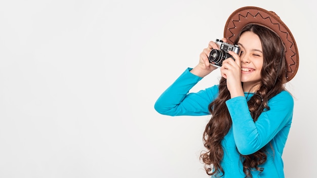 Girl taking photos