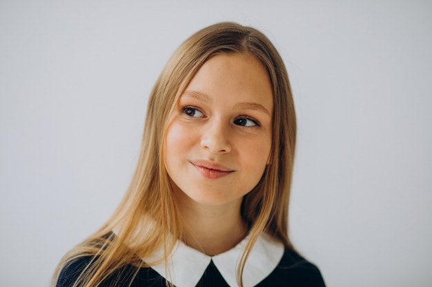 Free photo girl teenager in school uniform