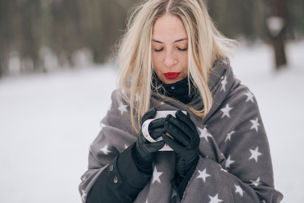 Free Photo girl in winter