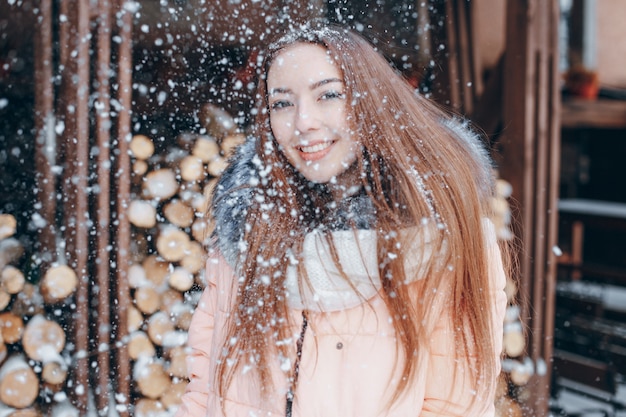 Free photo girl in winter