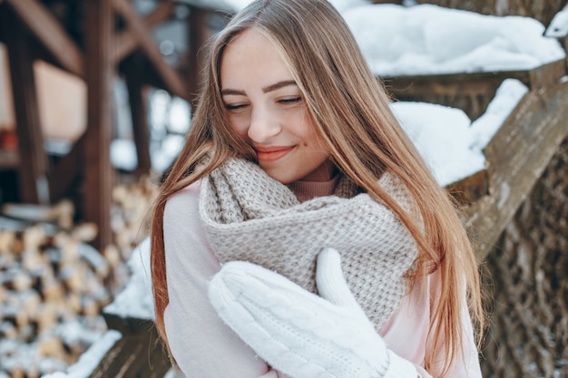 Free Photo girl in winter