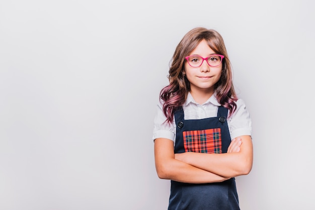 Girl with arms crossed