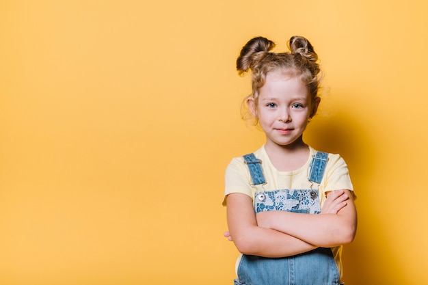 Free Photo girl with arms crossed