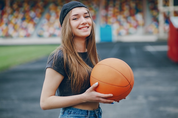 Girl with a ball