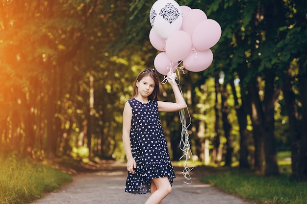 Girl with ballons