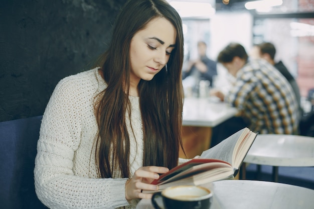 girl with book