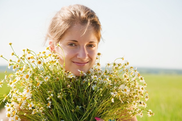 girl with bouquet