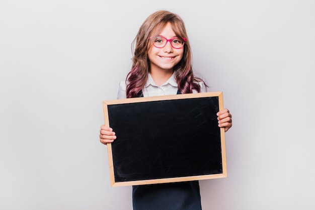 Girl with chalkboard