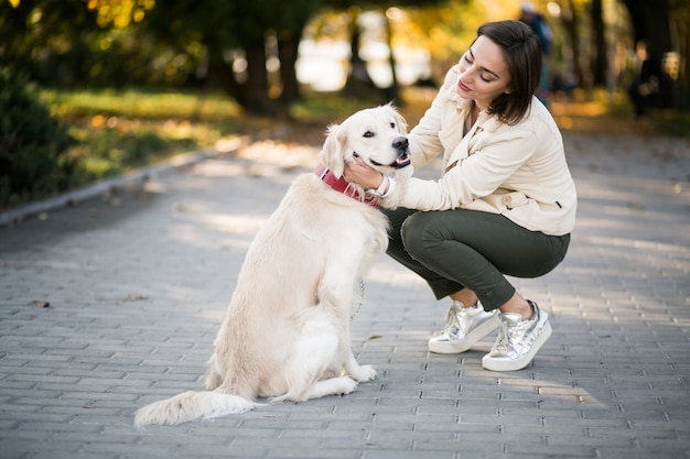 Girl with dog