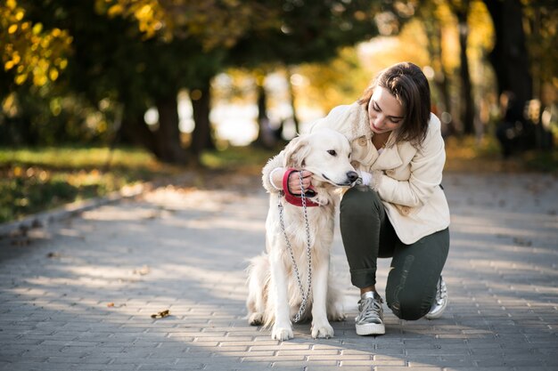 Girl with dog