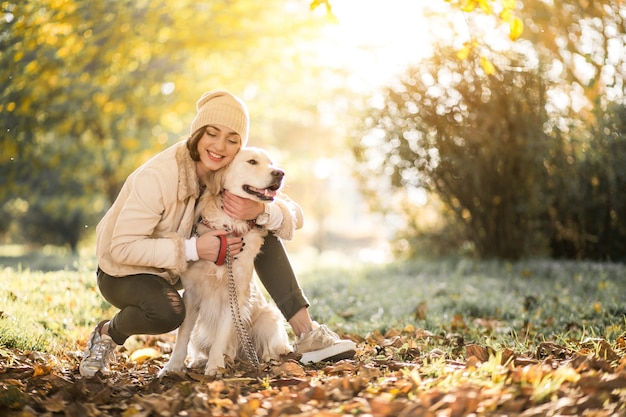 Girl with dog