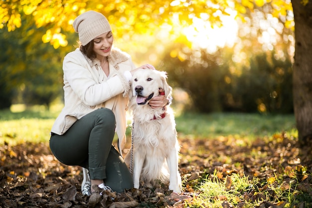 Girl with dog