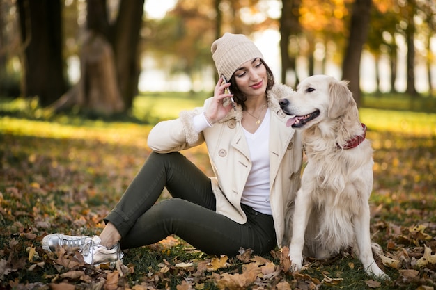 Girl with dog