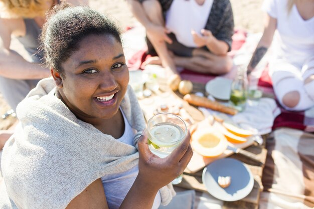 Girl with drink