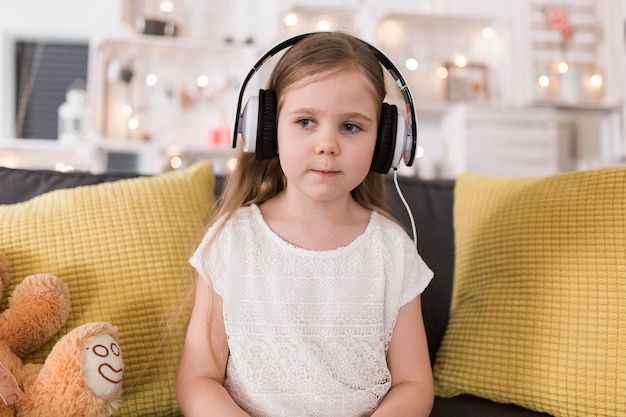 Girl with headphones