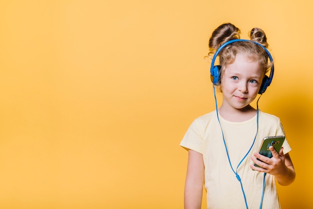 Free Photo girl with headphones