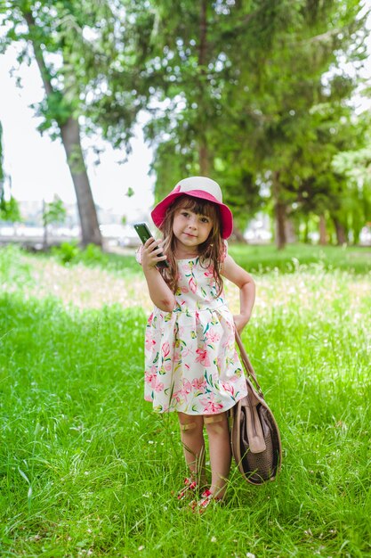 Girl with a mobile phone