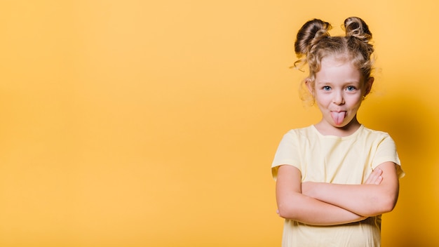 Girl with playful expression