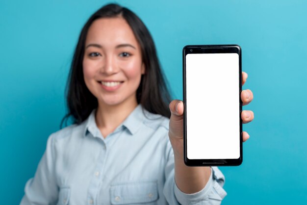 Girl with smartphone