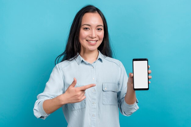 Girl with smartphone