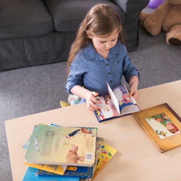 Girl with some books