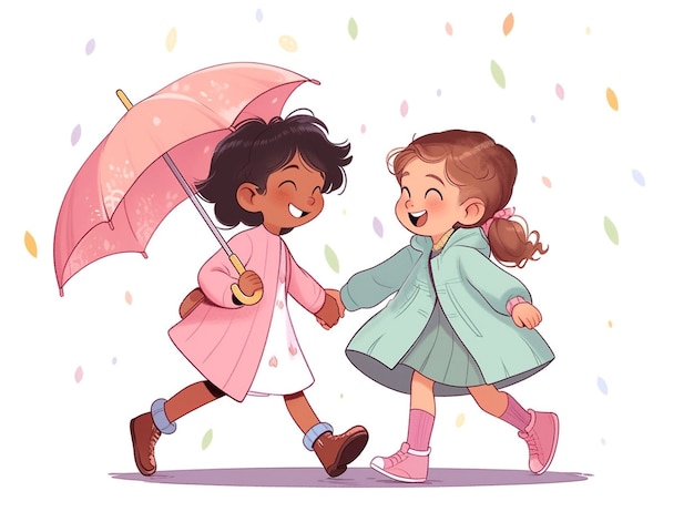 Girls friendship cartoon