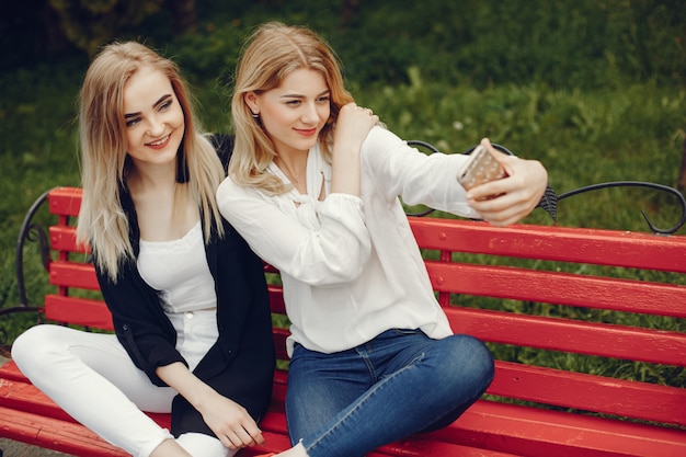 Girls in a park