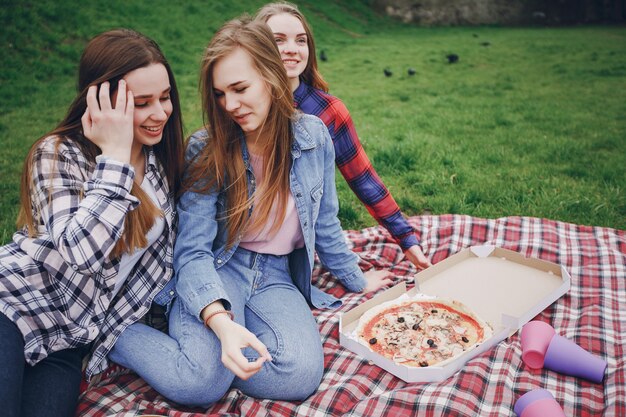 Girls on a picnic