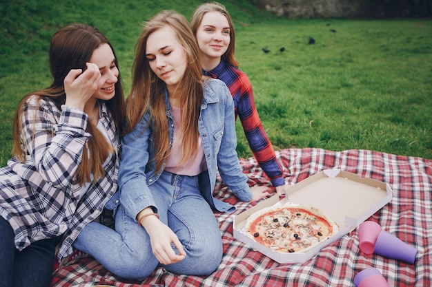 Girls on a picnic