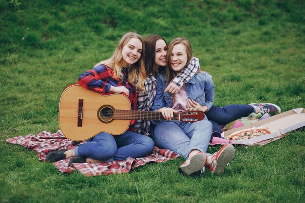 Girls on a picnic