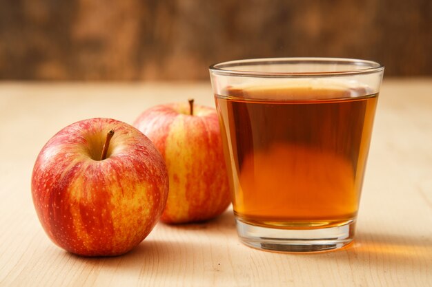 Glass of apple juice