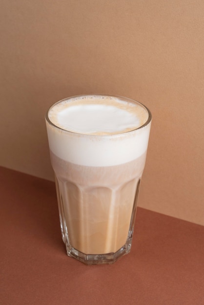 Free Photo glass of frappe coffee