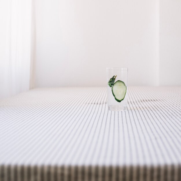 Free Photo glass of refreshing drink on table