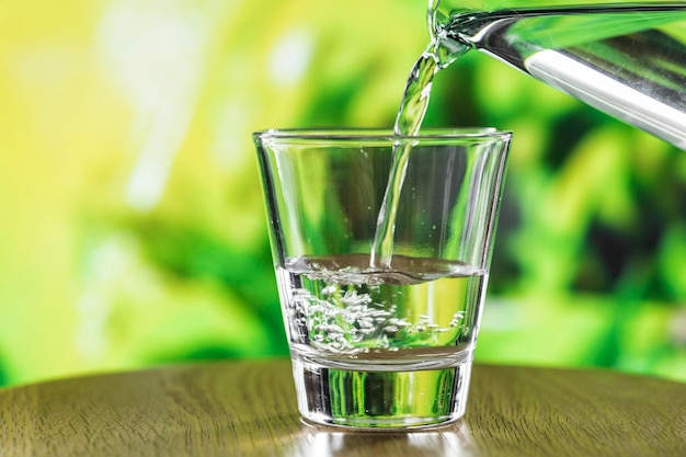 A glass of water macro shot