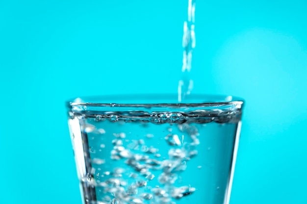 A glass of water macro shot