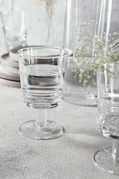 Free photo glass with water on table