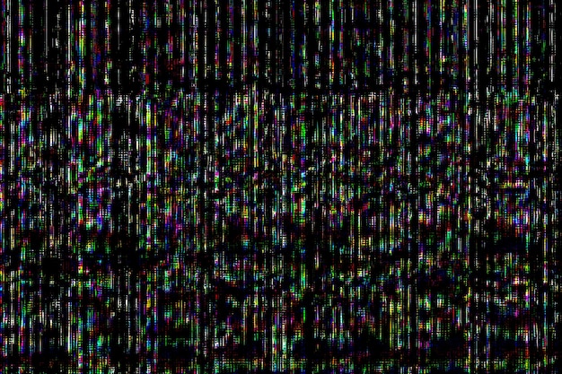 Glitch effect on a black