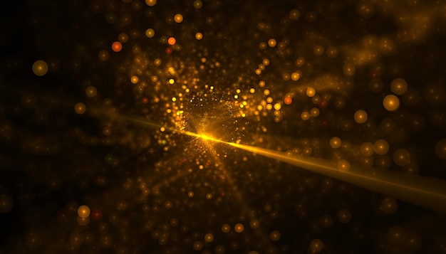 Glittering bokeh golden background design