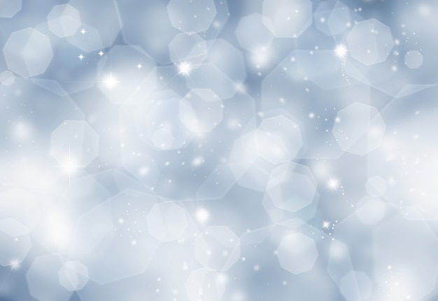 Free Photo glittery blue christmas background with bokeh light effecy