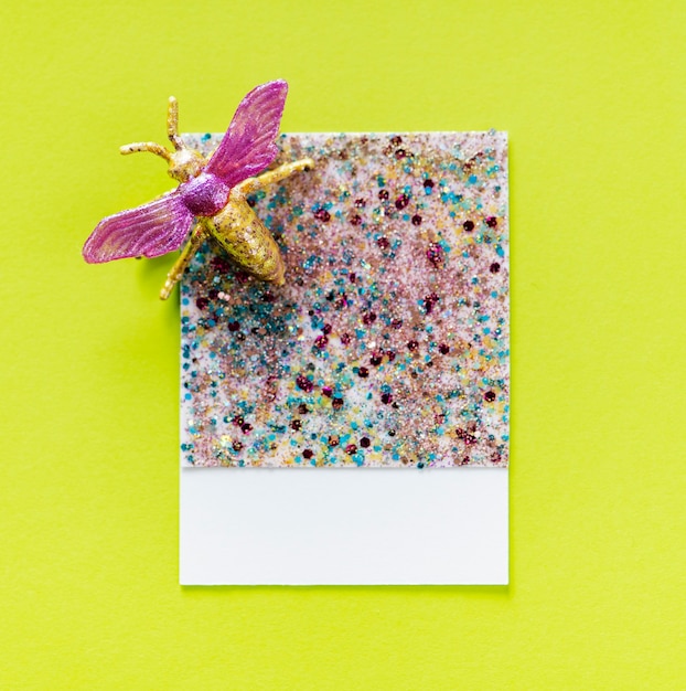 Free Photo glittery and sparkly paper card