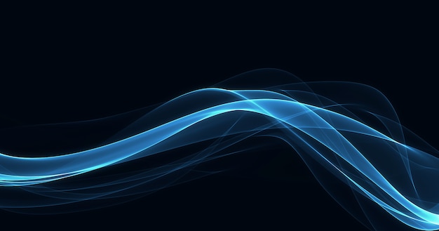 Free photo glowing blue lines on dark background