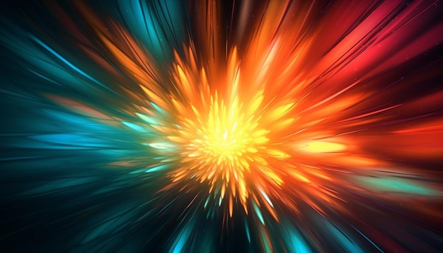 Free Photo glowing multi colored abstract backdrop ignites celebration flame generated by ai